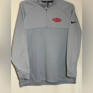 Nike Golf Gray Quarter-Zip Performance Pullover Peterbilt Logo Men’s XXL